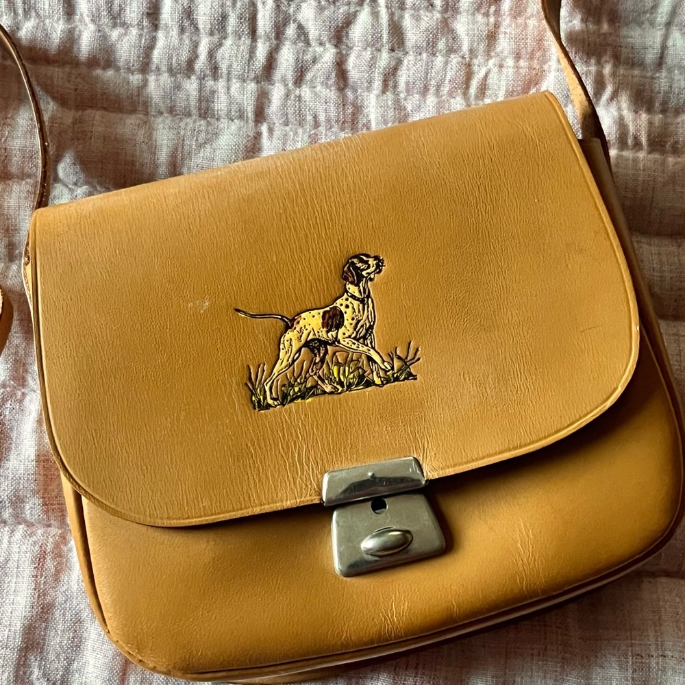 Tan Leather Mini Prep School Purse